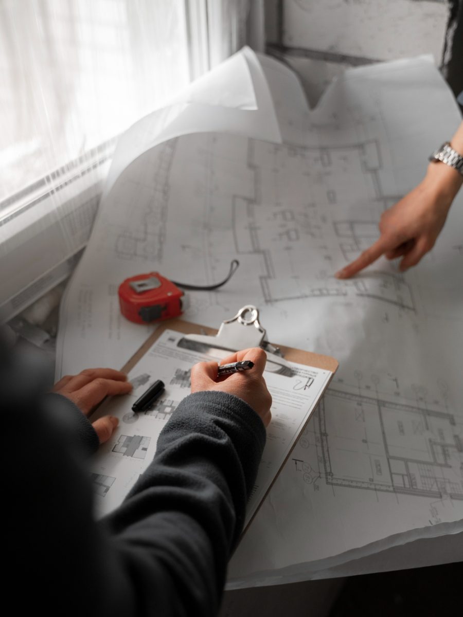 high-angle-people-working-together